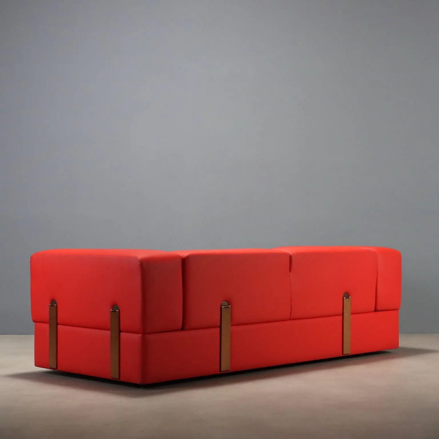 Vintage Sofa Cinova 711 Leather Design Tito Agnoli Italy 1960s