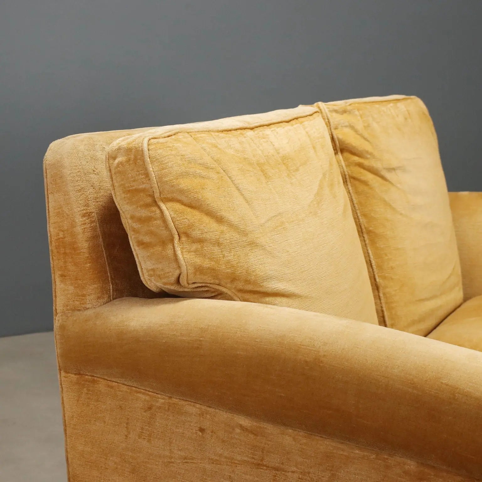 1950s Two-Seater Velvet Sofa for Restoration