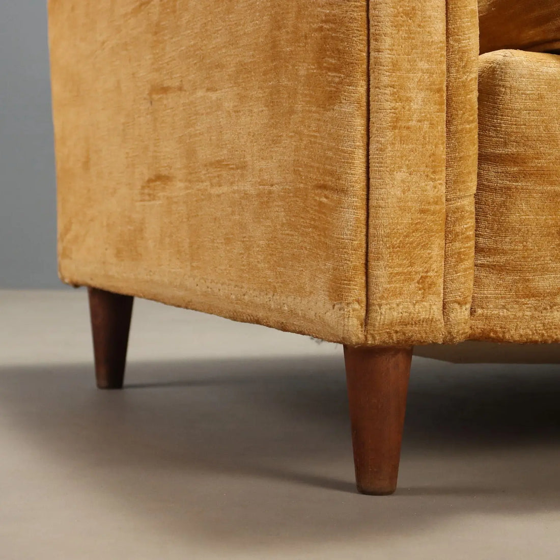 1950s Two-Seater Velvet Sofa for Restoration