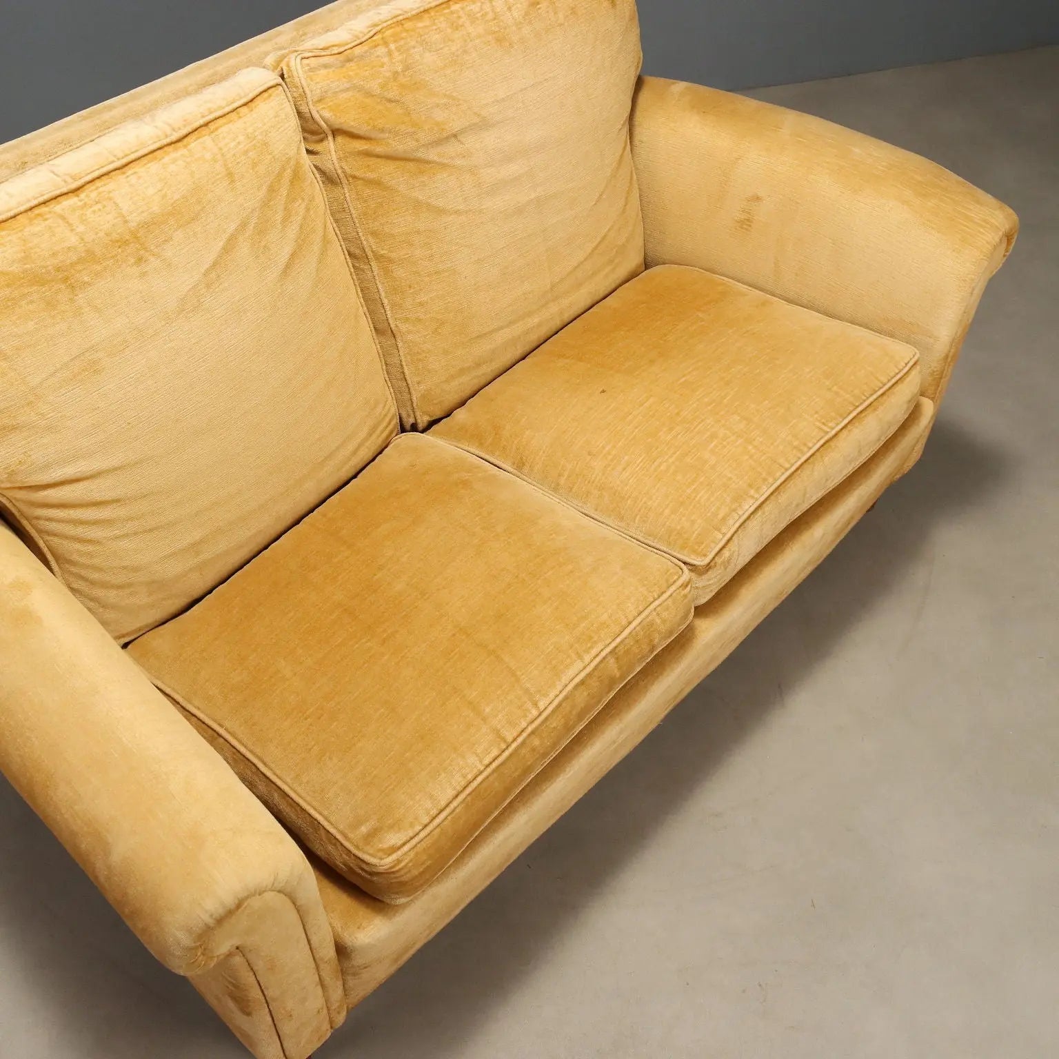 1950s Two-Seater Velvet Sofa for Restoration