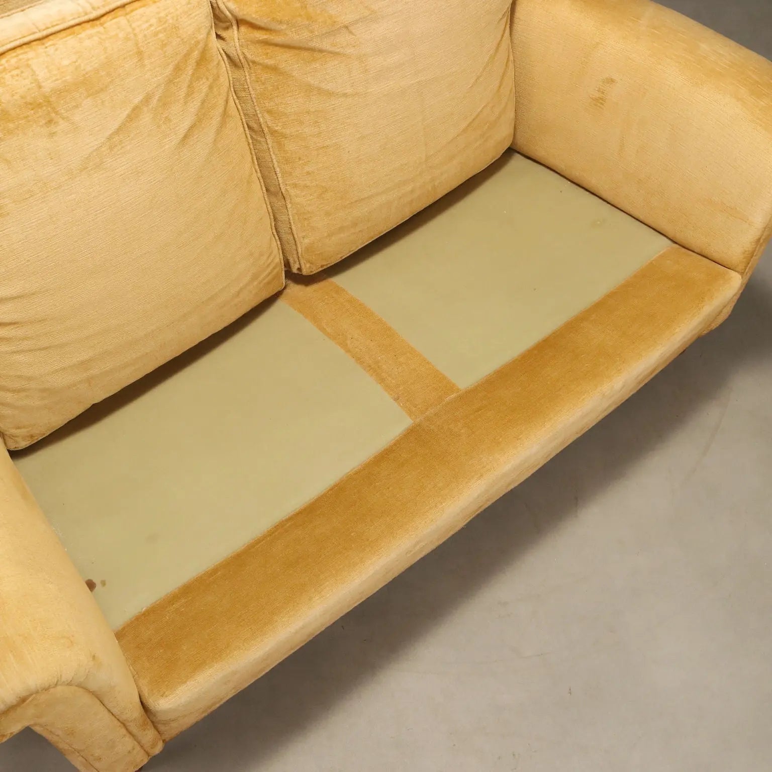 1950s Two-Seater Velvet Sofa for Restoration