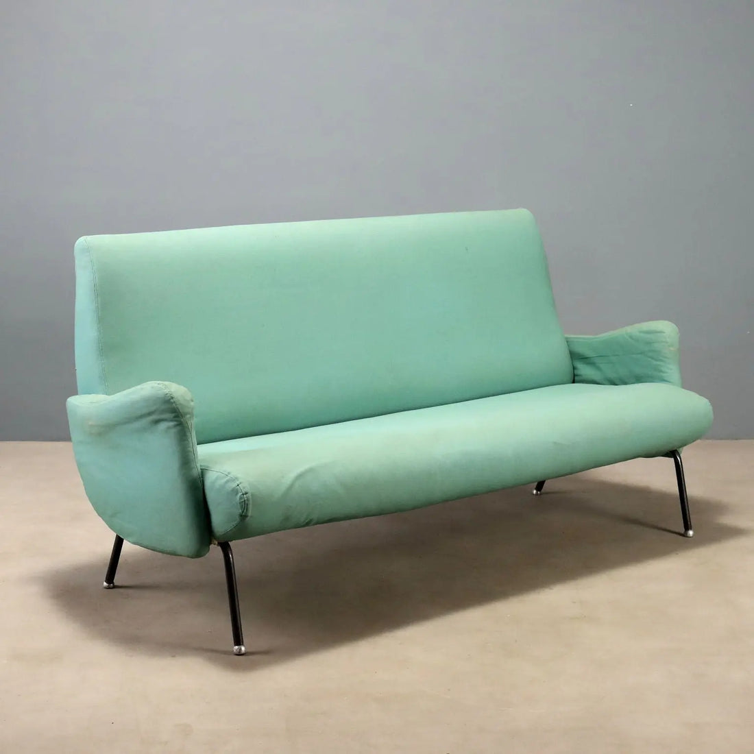 1960s Foldable Sofa with Metal Legs