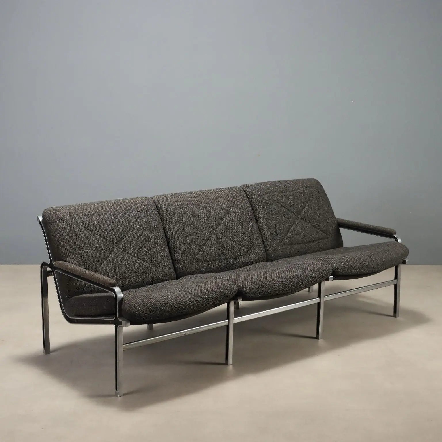 Vintage Sofa Strässle Design André Vandenbeuck Fabric 1960s-1970s
