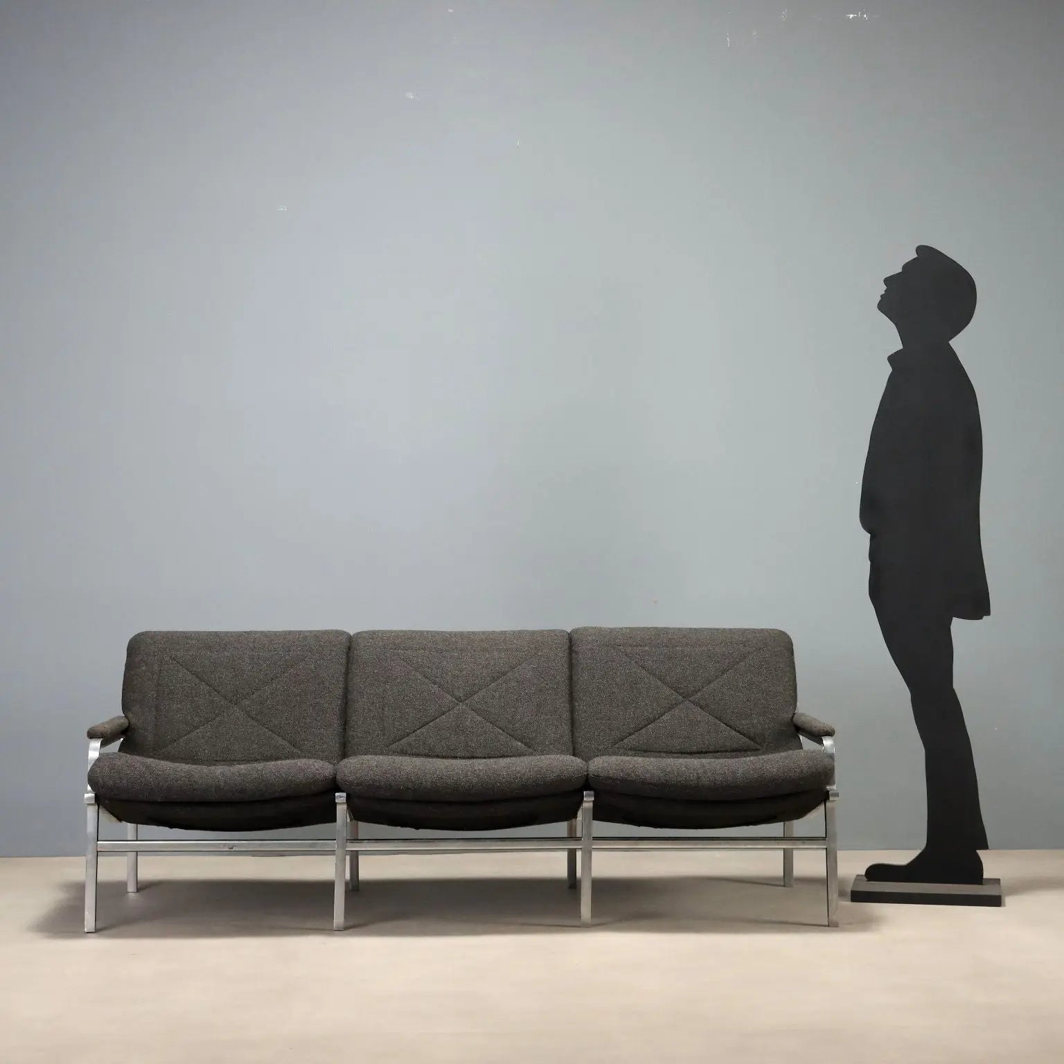 Vintage Sofa Strässle Design André Vandenbeuck Fabric 1960s-1970s