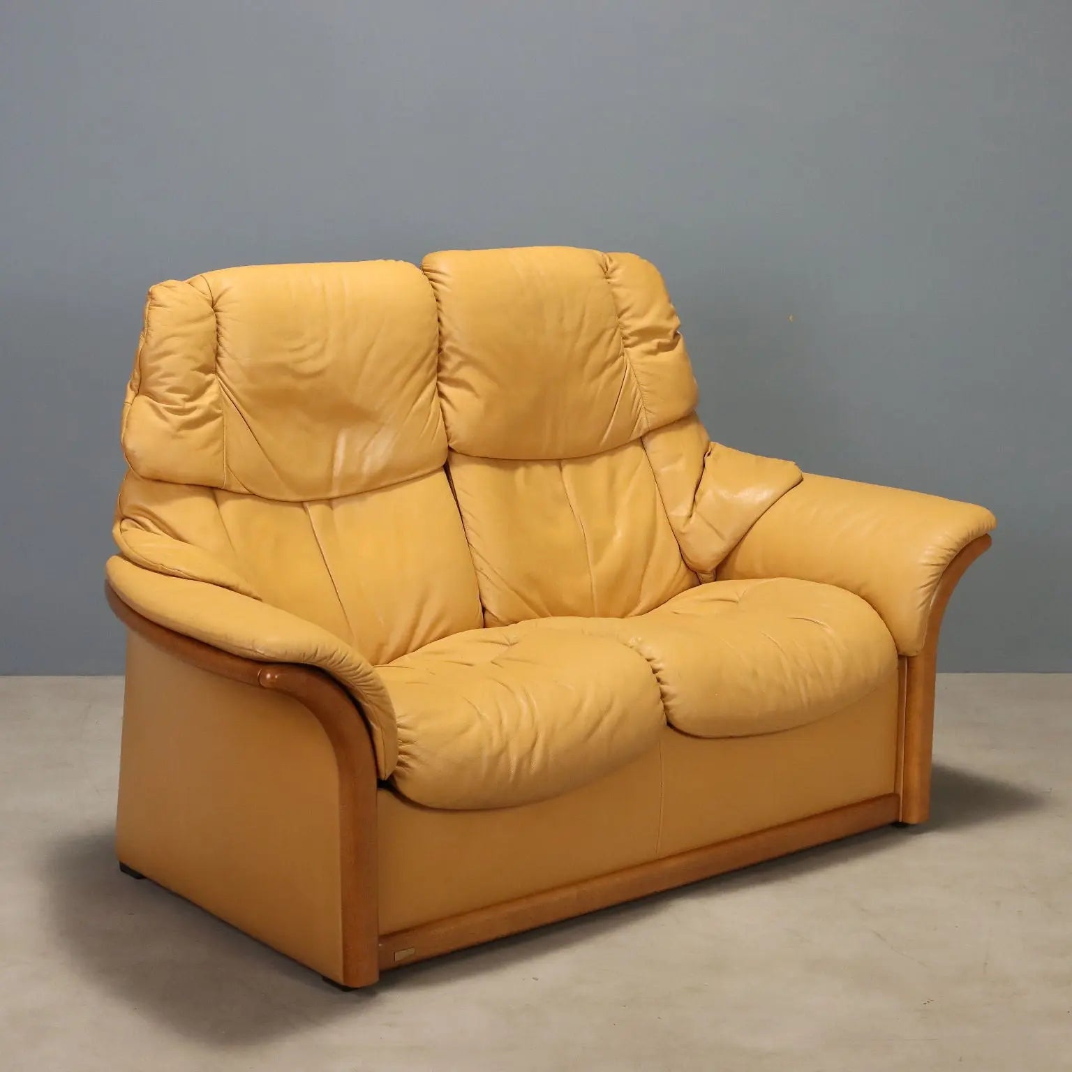 Ekornes Two-Seater Leather Sofa