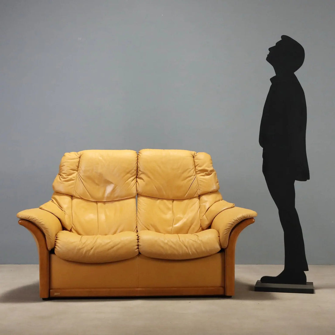Ekornes Two-Seater Leather Sofa