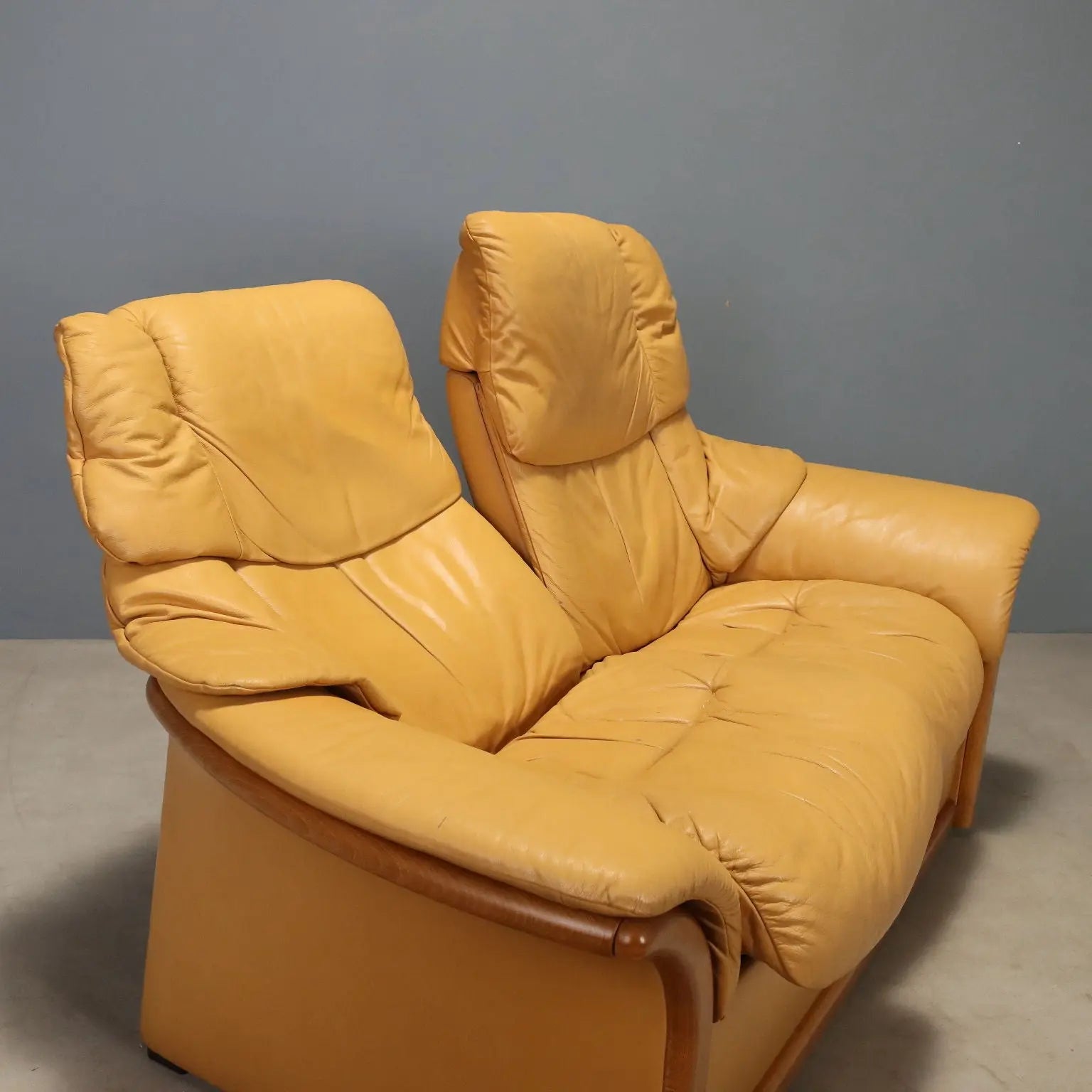 Ekornes Two-Seater Leather Sofa