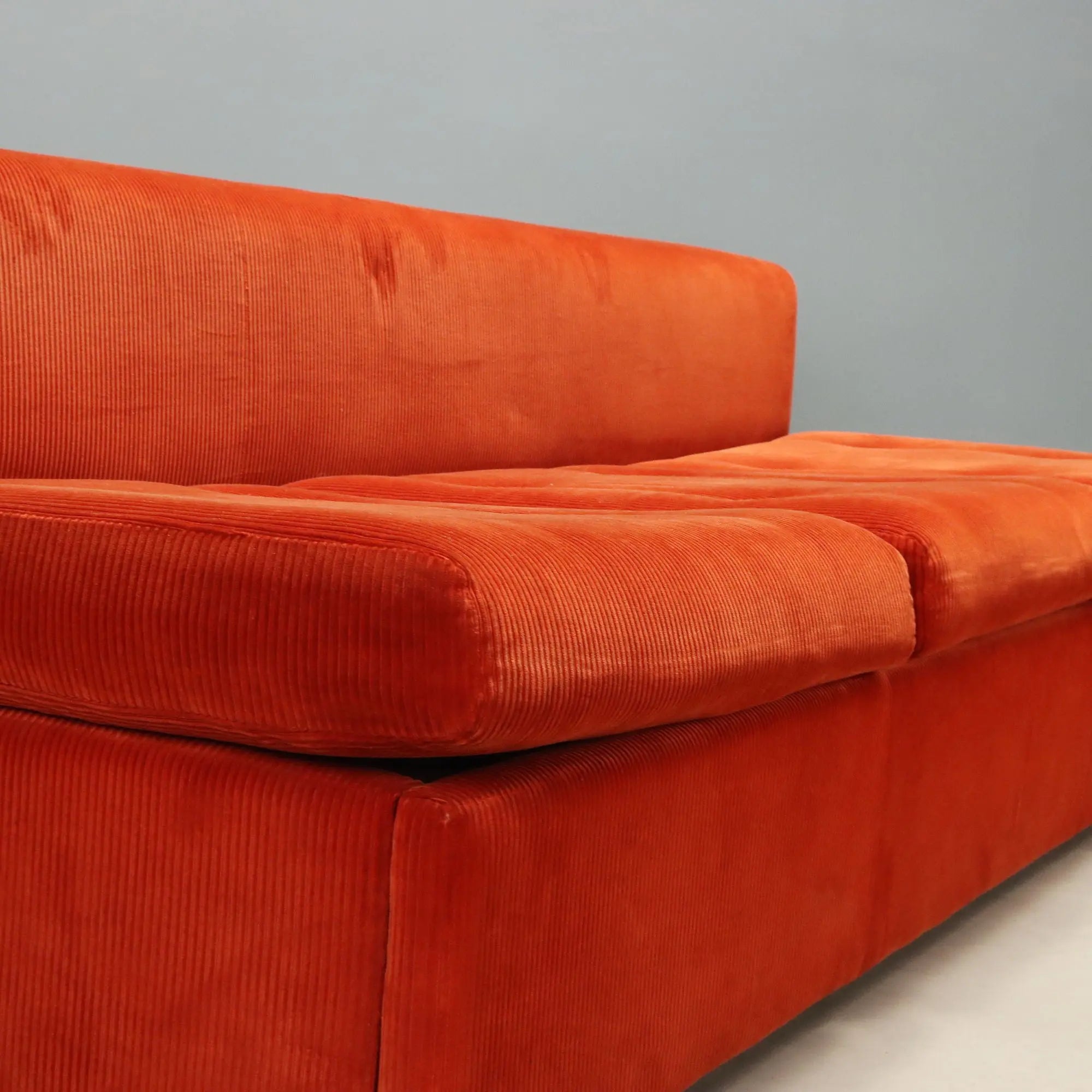 Vintage Zanotta Sofa Fabric 3 Seater Design Italy 1970s-1980s