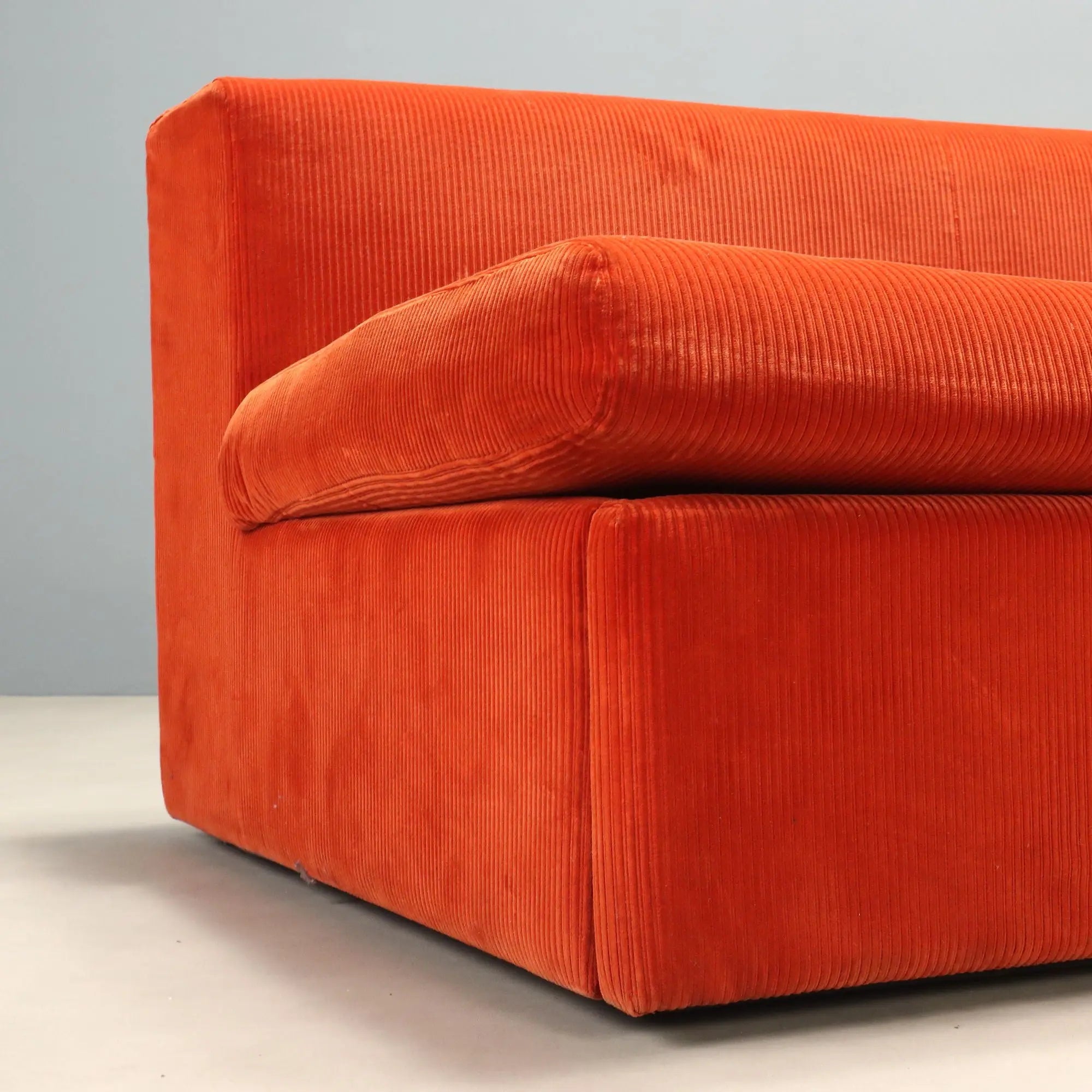 Vintage Zanotta Sofa Fabric 3 Seater Design Italy 1970s-1980s
