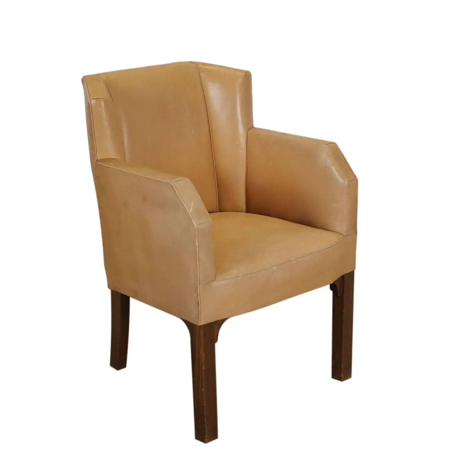 Vintage Armchair Leatherette Painted Beech Italy 1930s-1940s | Modernism | Armchairs