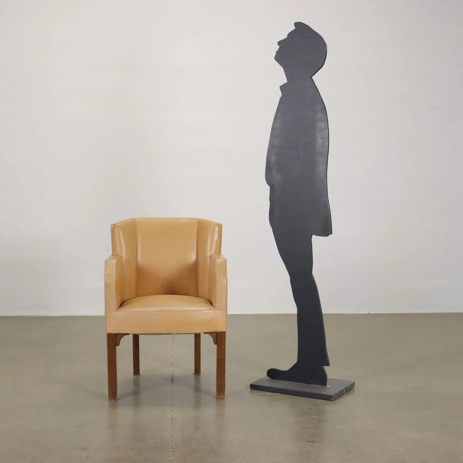 Vintage Armchair Leatherette Painted Beech Italy 1930s-1940s | Modernism | Armchairs