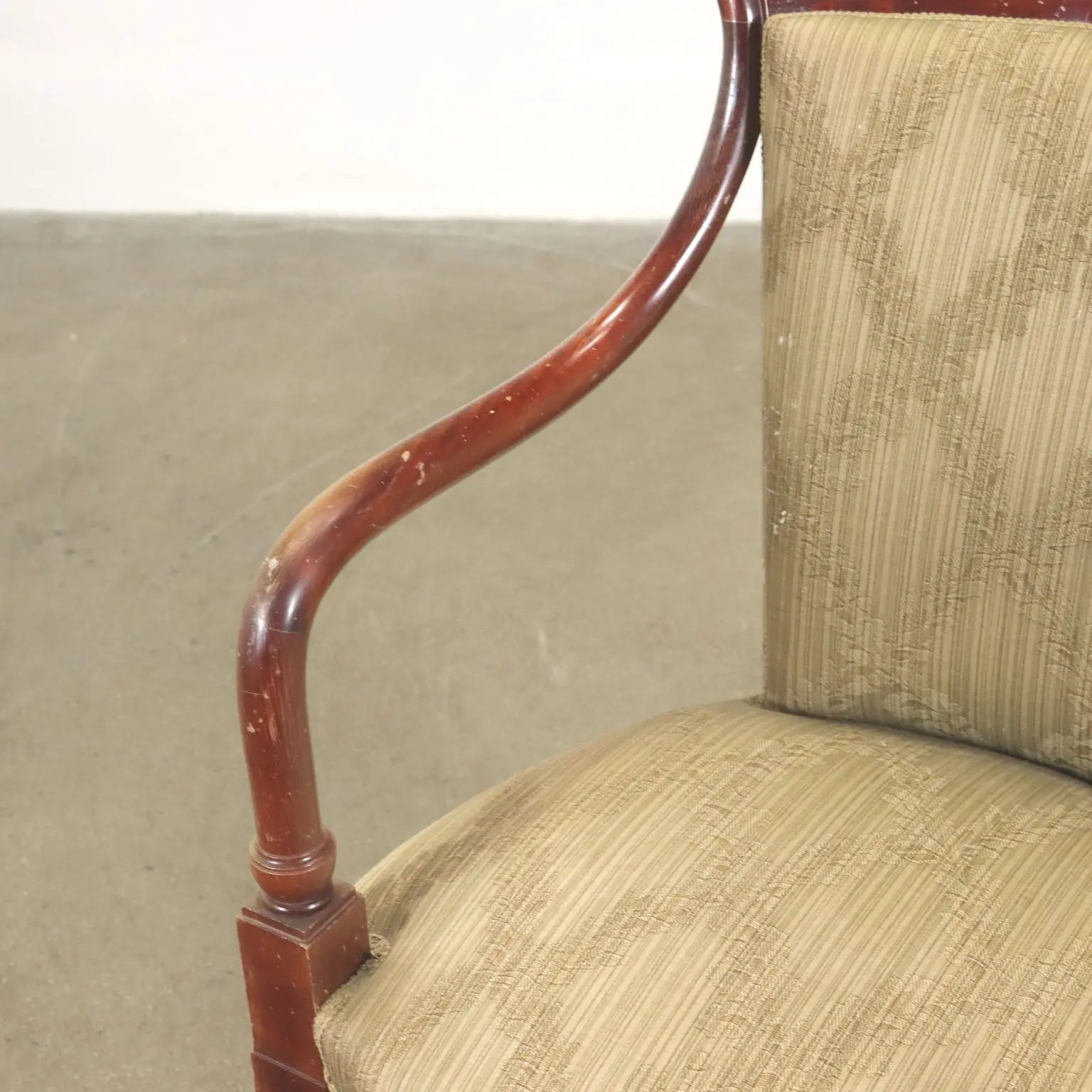Vintage Chair Fabric Wood with Armrests Design Italy 1950s-1960s | Modernism | Armchairs