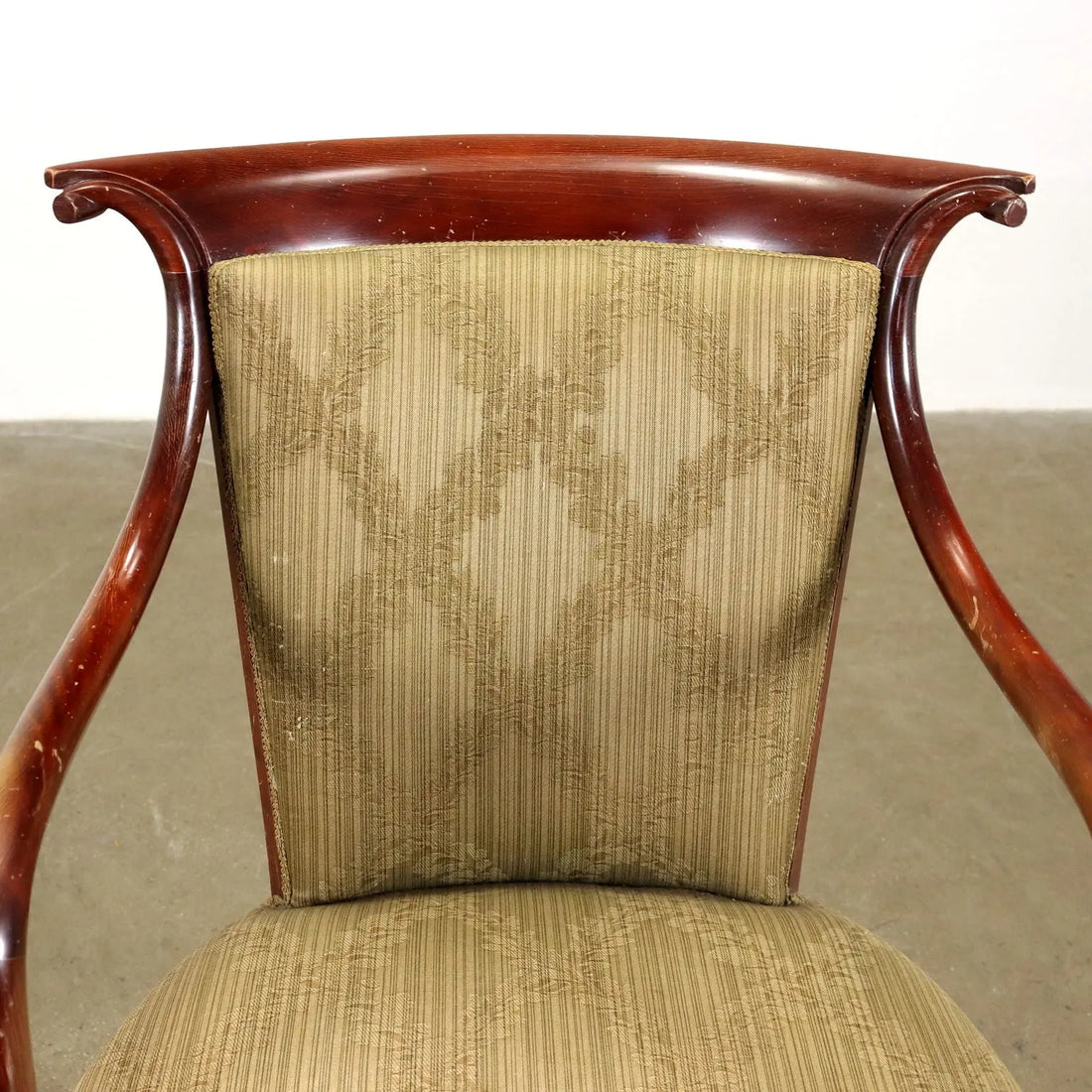 Vintage Chair Fabric Wood with Armrests Design Italy 1950s-1960s | Modernism | Armchairs