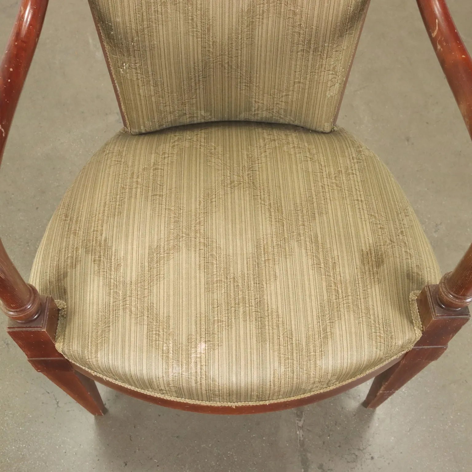 Vintage Chair Fabric Wood with Armrests Design Italy 1950s-1960s | Modernism | Armchairs
