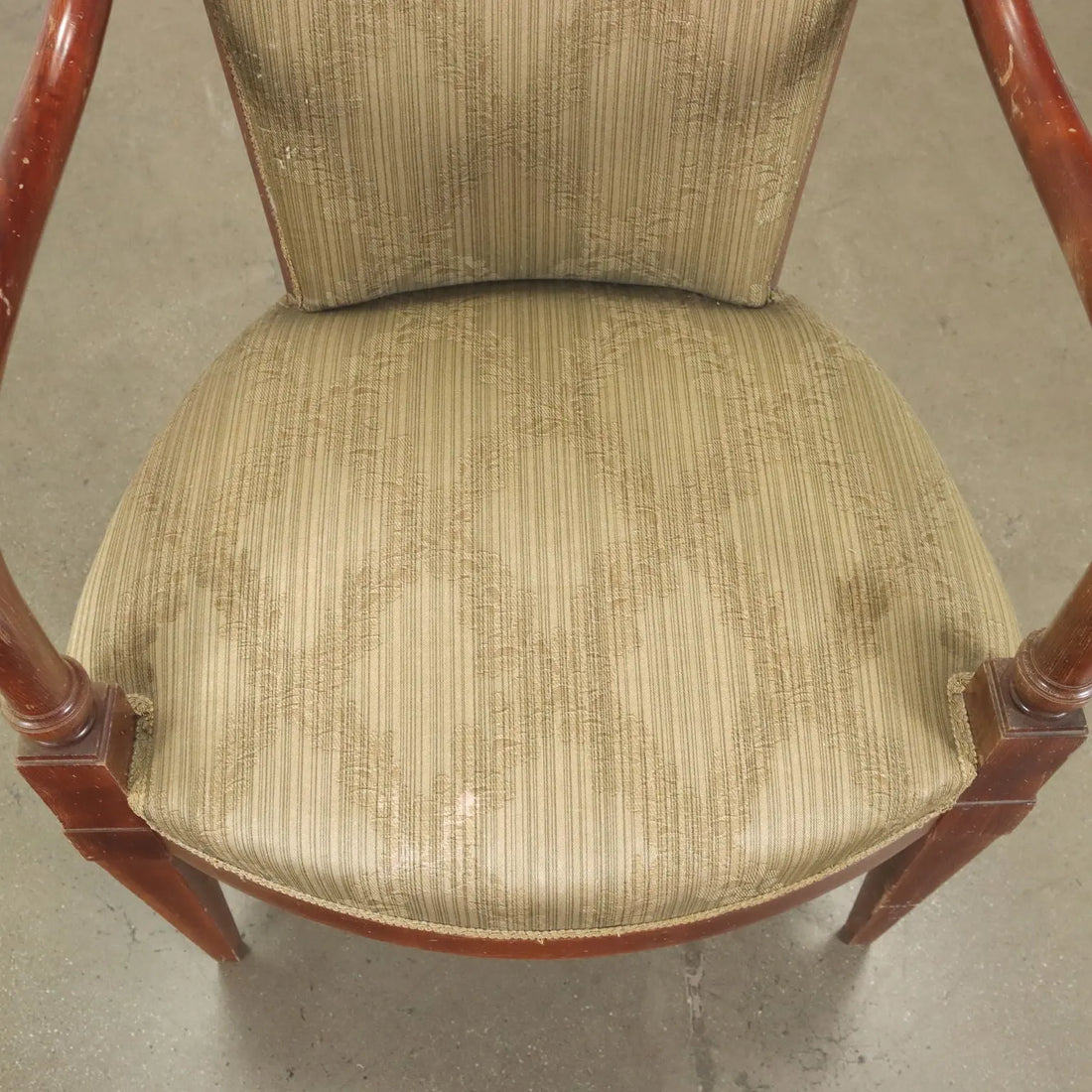 Vintage Chair Fabric Wood with Armrests Design Italy 1950s-1960s | Modernism | Armchairs