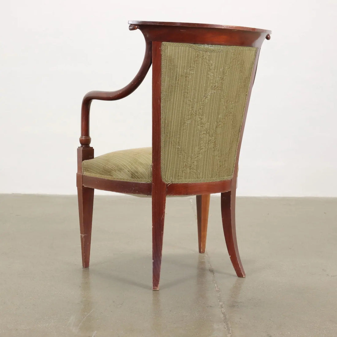 Vintage Chair Fabric Wood with Armrests Design Italy 1950s-1960s | Modernism | Armchairs