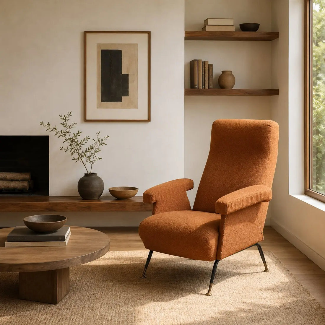 Armchair Fabric Italy 1950s-1960s | Modernism | Armchairs