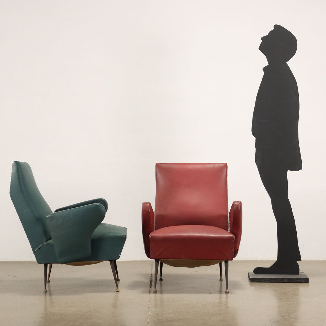 Pair of Vintage Armchairs Metal Italy 1950s-1960s | Modernism  Armchairs