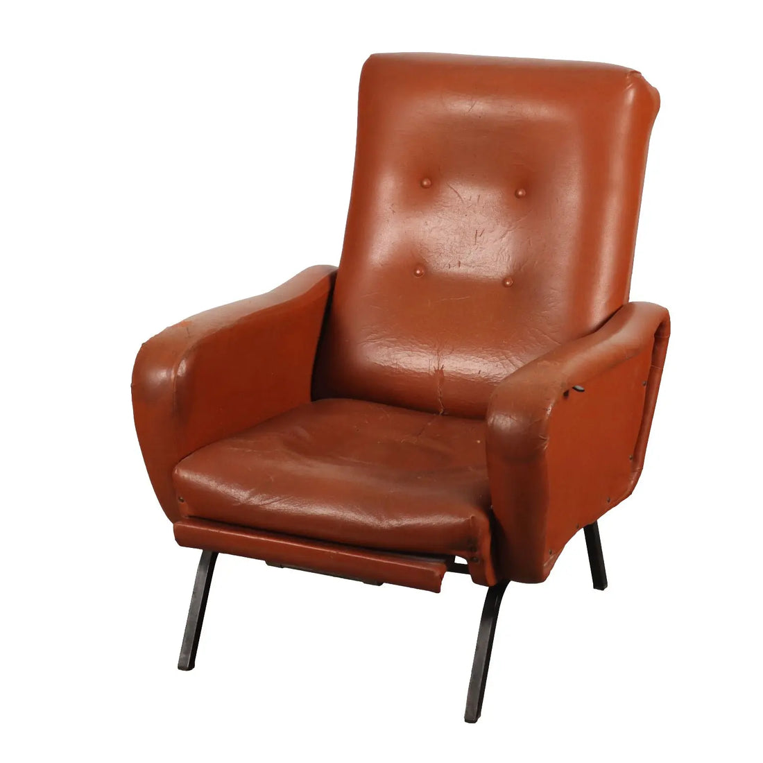 Vintage Armchair from the 1970s Foam Upholstery Leatherette Metal | Modernism | Armchairs