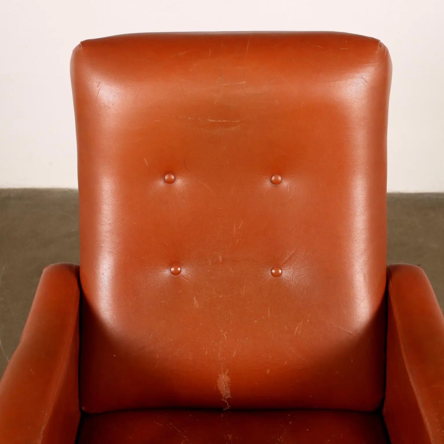 Vintage Armchair from the 1970s Foam Upholstery Leatherette Metal | Modernism | Armchairs