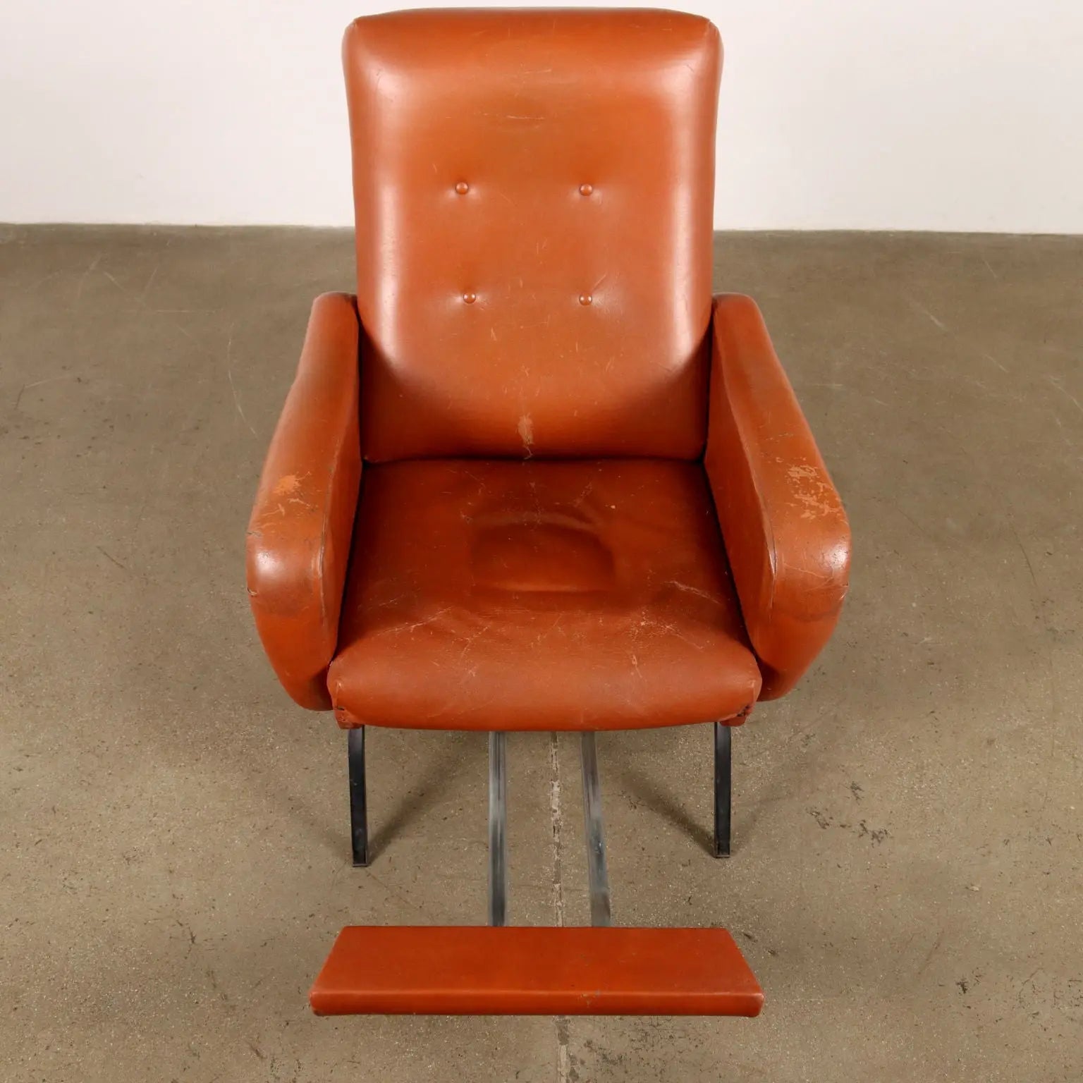 Vintage Armchair from the 1970s Foam Upholstery Leatherette Metal | Modernism | Armchairs