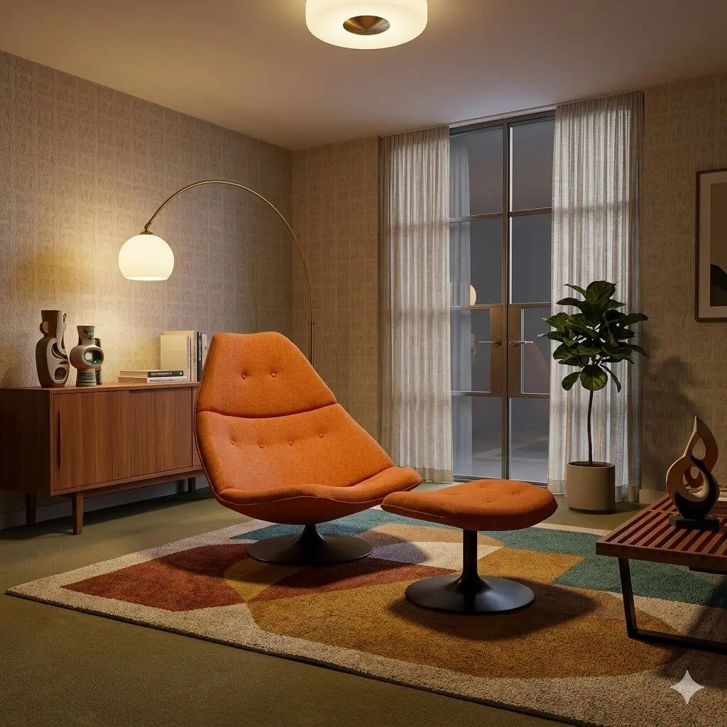 Artifort F588 Armchair Vintage Design G. Harcourt with Footrest 1960s - Artifort, 1960s | Modernism | Armchairs