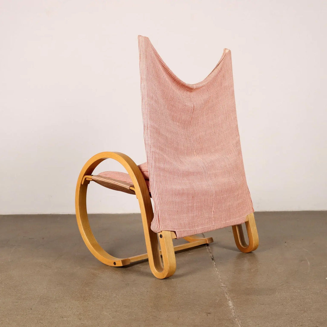 Vintage 1970s Armchair Wood Fabric Italy | Modernism | Armchairs