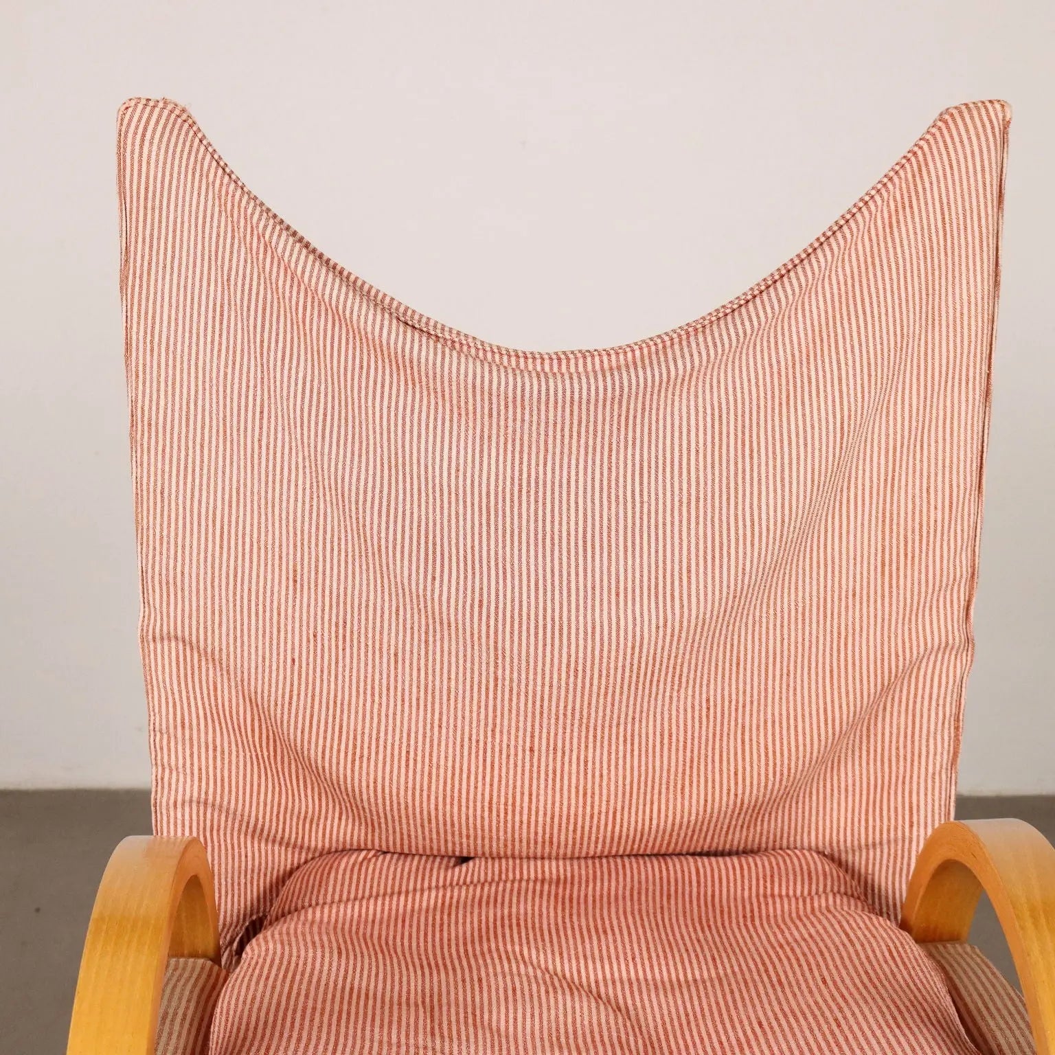 Vintage 1970s Armchair Wood Fabric Italy | Modernism | Armchairs