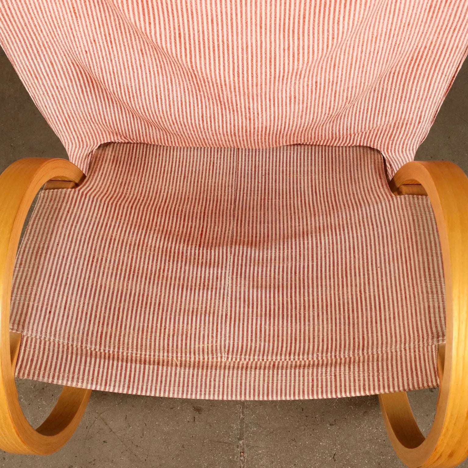 Vintage 1970s Armchair Wood Fabric Italy | Modernism | Armchairs