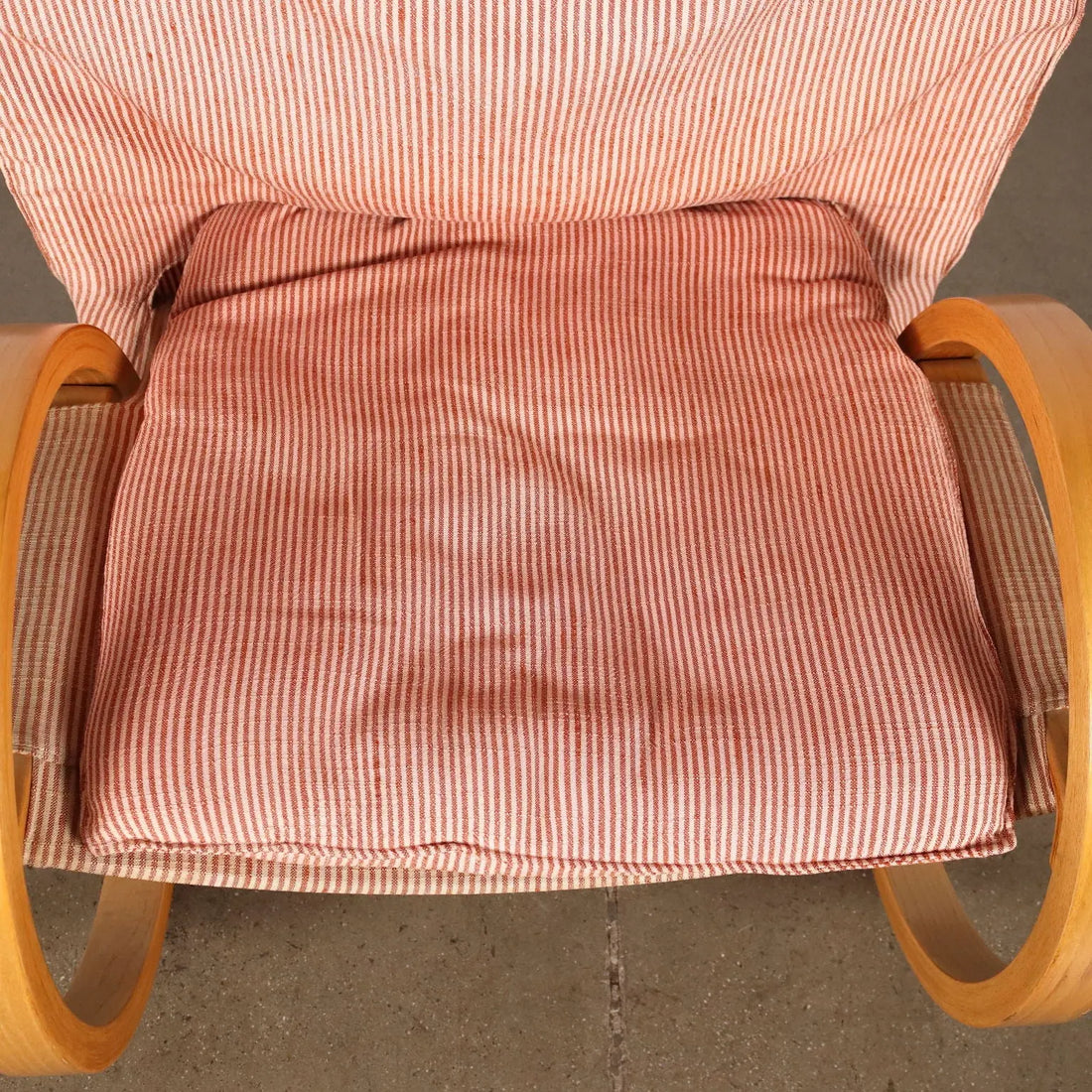 Vintage 1970s Armchair Wood Fabric Italy | Modernism | Armchairs