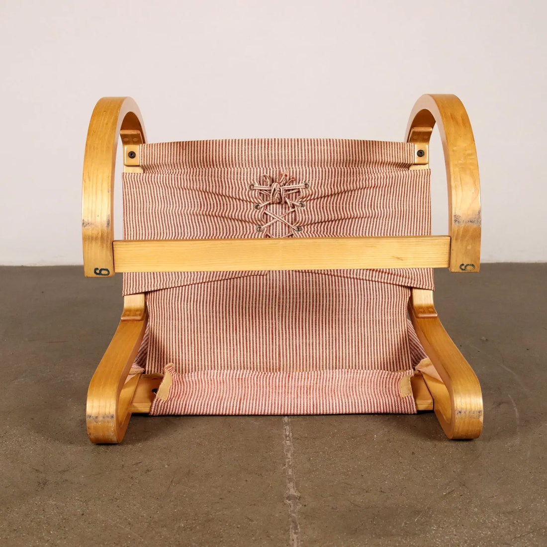 Vintage 1970s Armchair Wood Fabric Italy | Modernism | Armchairs