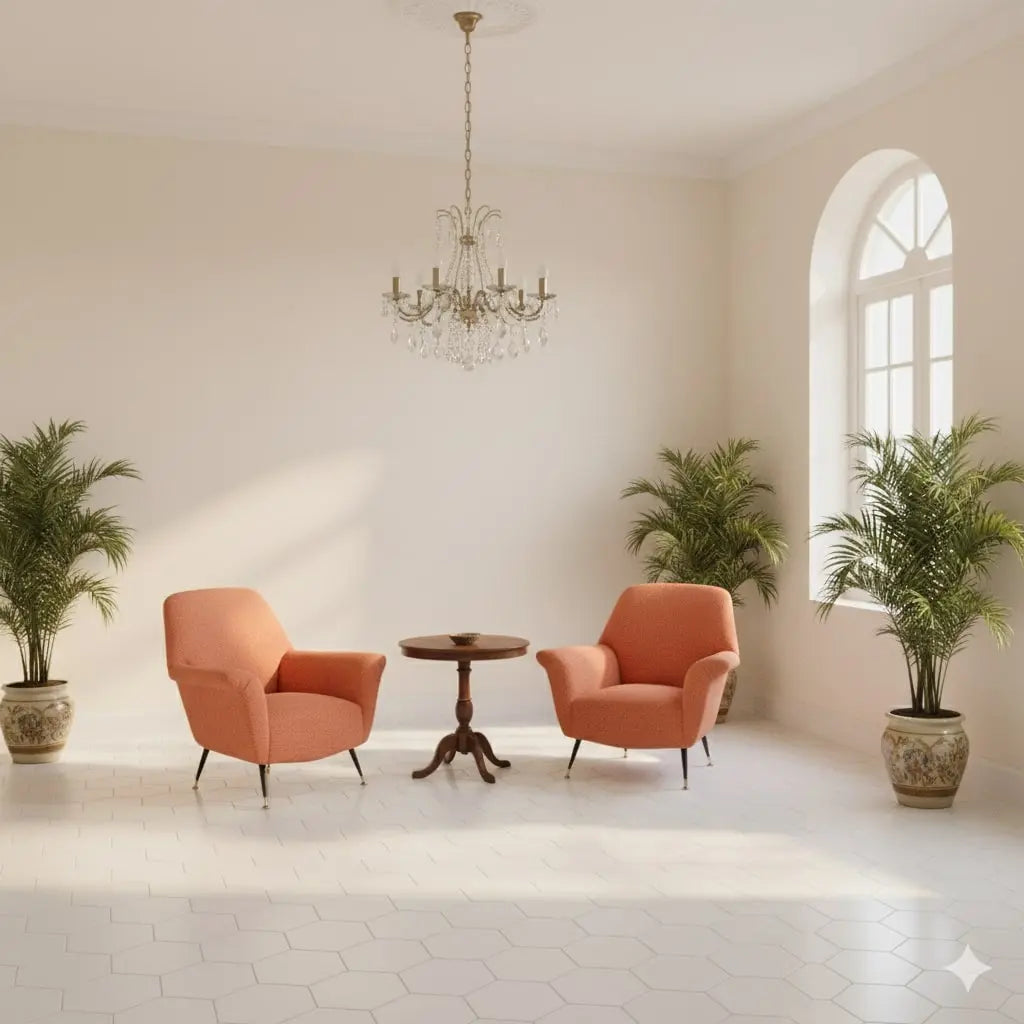 Vintage 1950s-60s Armchairs Metal Velvet To Be Restored Italy | Modernism | Armchairs