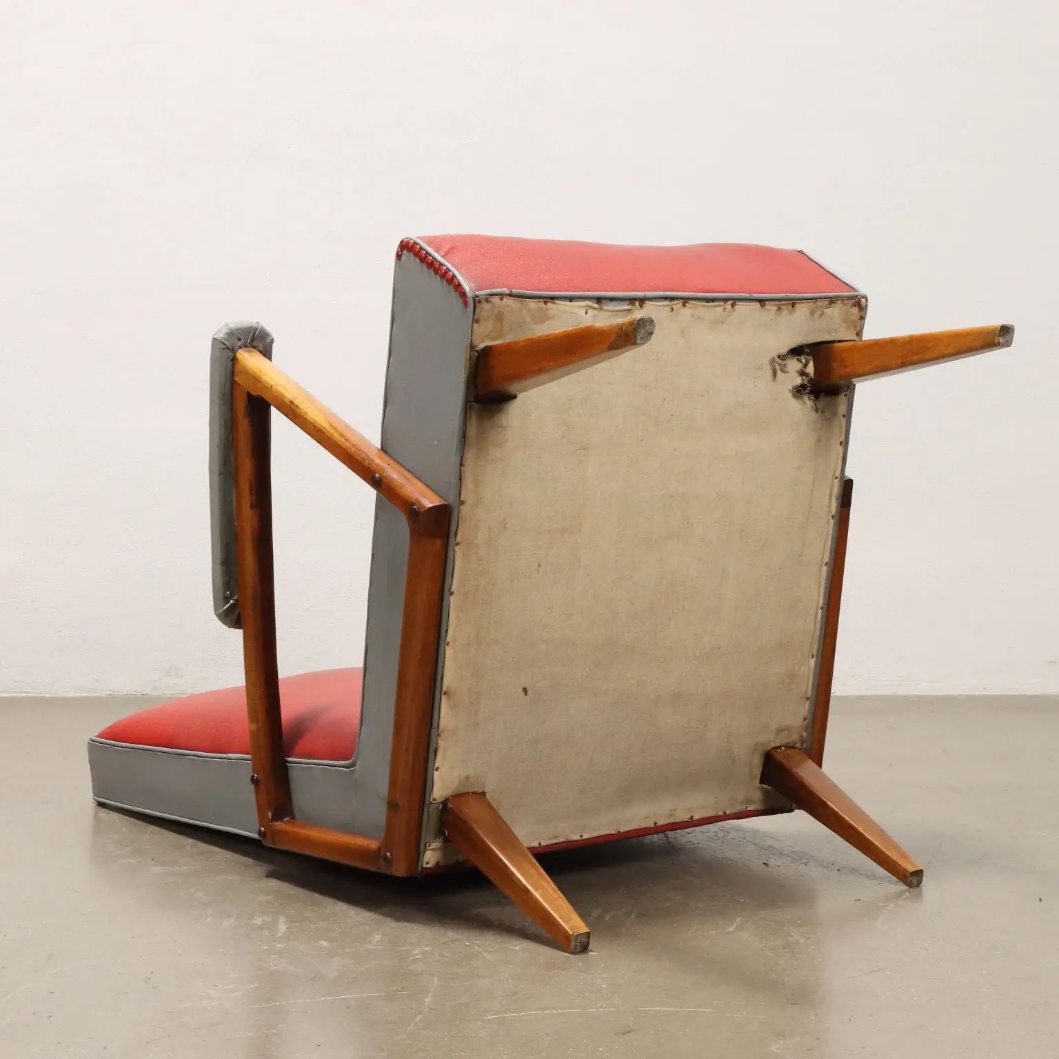 Pair of Vintage 1950s Armchairs Leatherette Beech | Modernism | Armchairs