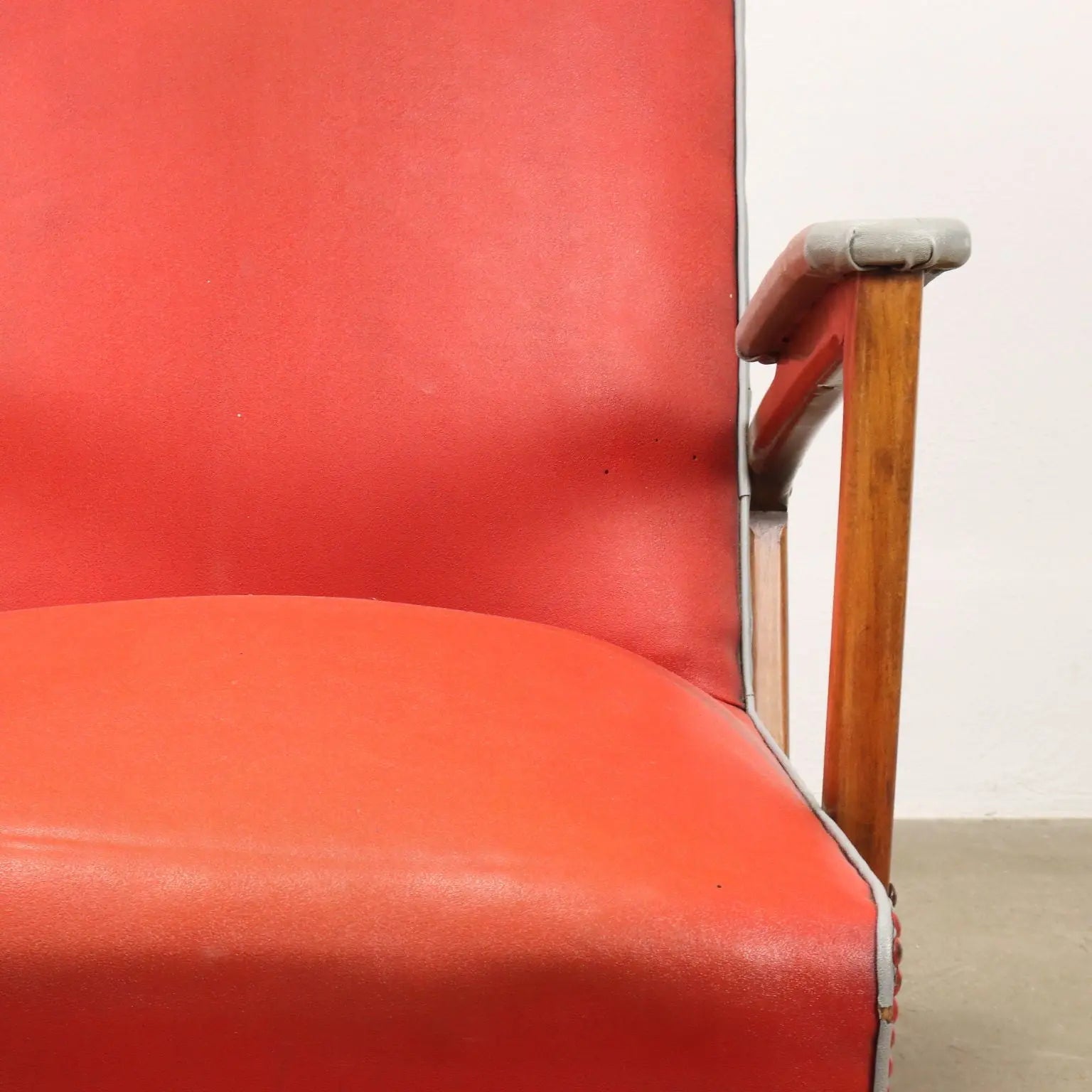 Pair of Vintage 1950s Armchairs Leatherette Beech | Modernism | Armchairs