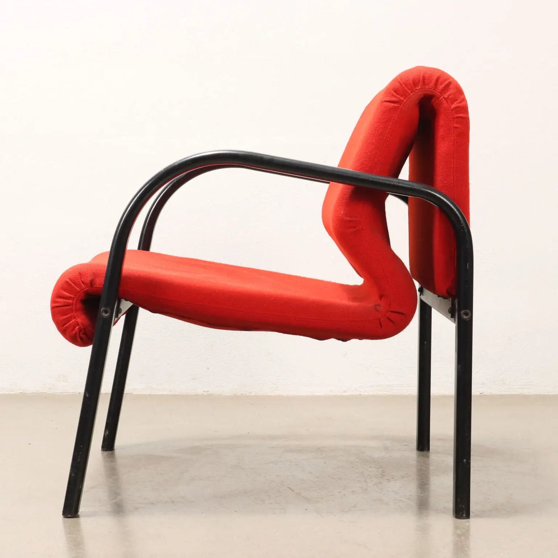 Vintage 1980s Armchair Fabric Foam Italy | Modernism | Armchairs