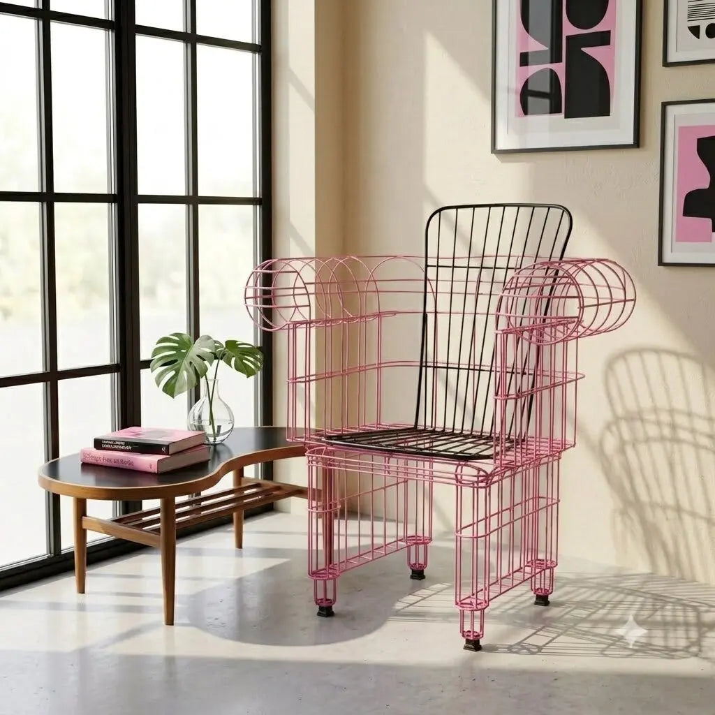 Lady Armchair Minimalisti Series Iron Design Anacleto Spazzapan - Design Anacleto Spazzapan | Modernism  Armchairs