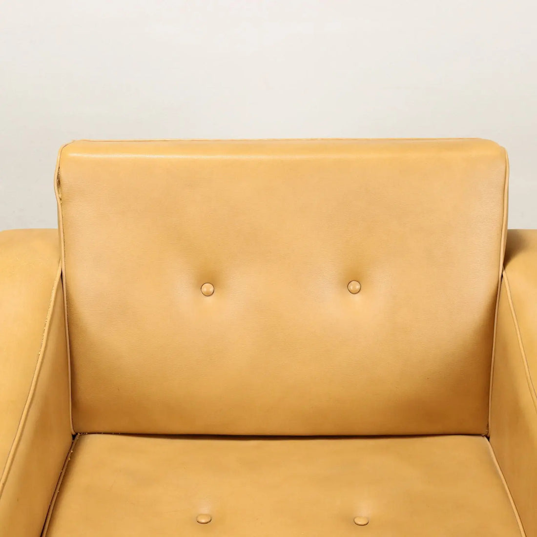 Vintage Armchair Leatherette Solid Wood Italy 1960s | Modernism | Armchairs