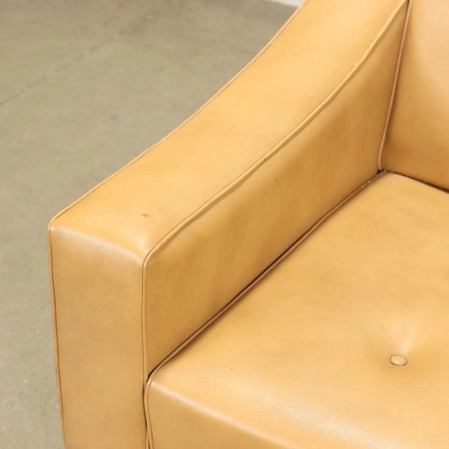 Vintage Armchair Leatherette Solid Wood Italy 1960s | Modernism | Armchairs
