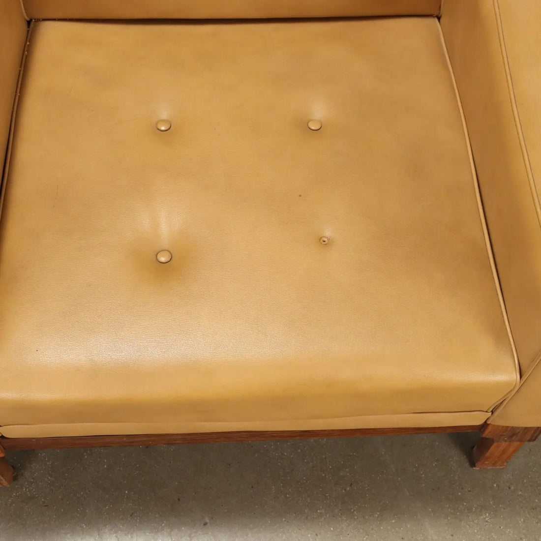 Vintage Armchair Leatherette Solid Wood Italy 1960s | Modernism | Armchairs
