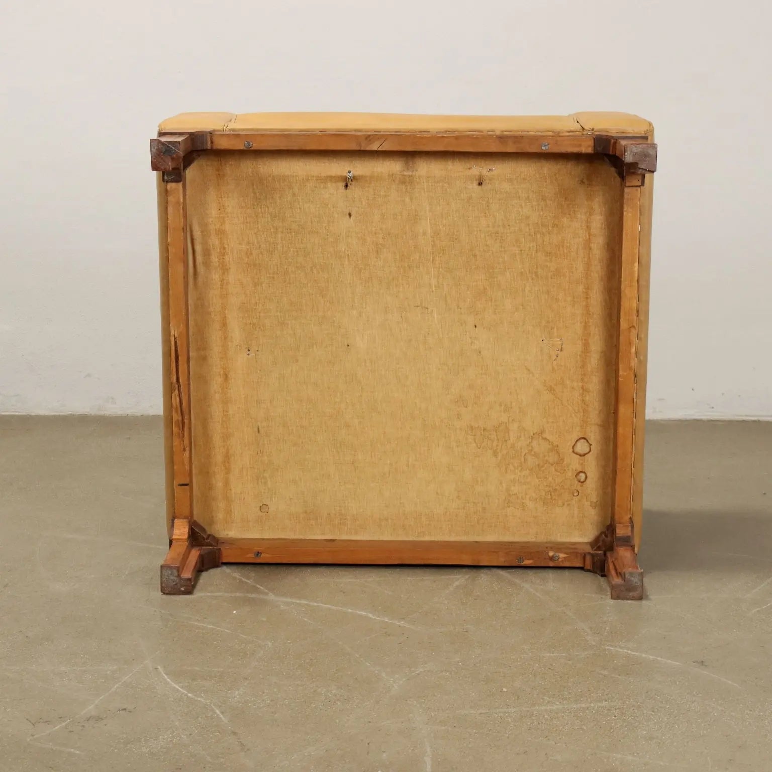 Vintage Armchair Leatherette Solid Wood Italy 1960s | Modernism | Armchairs