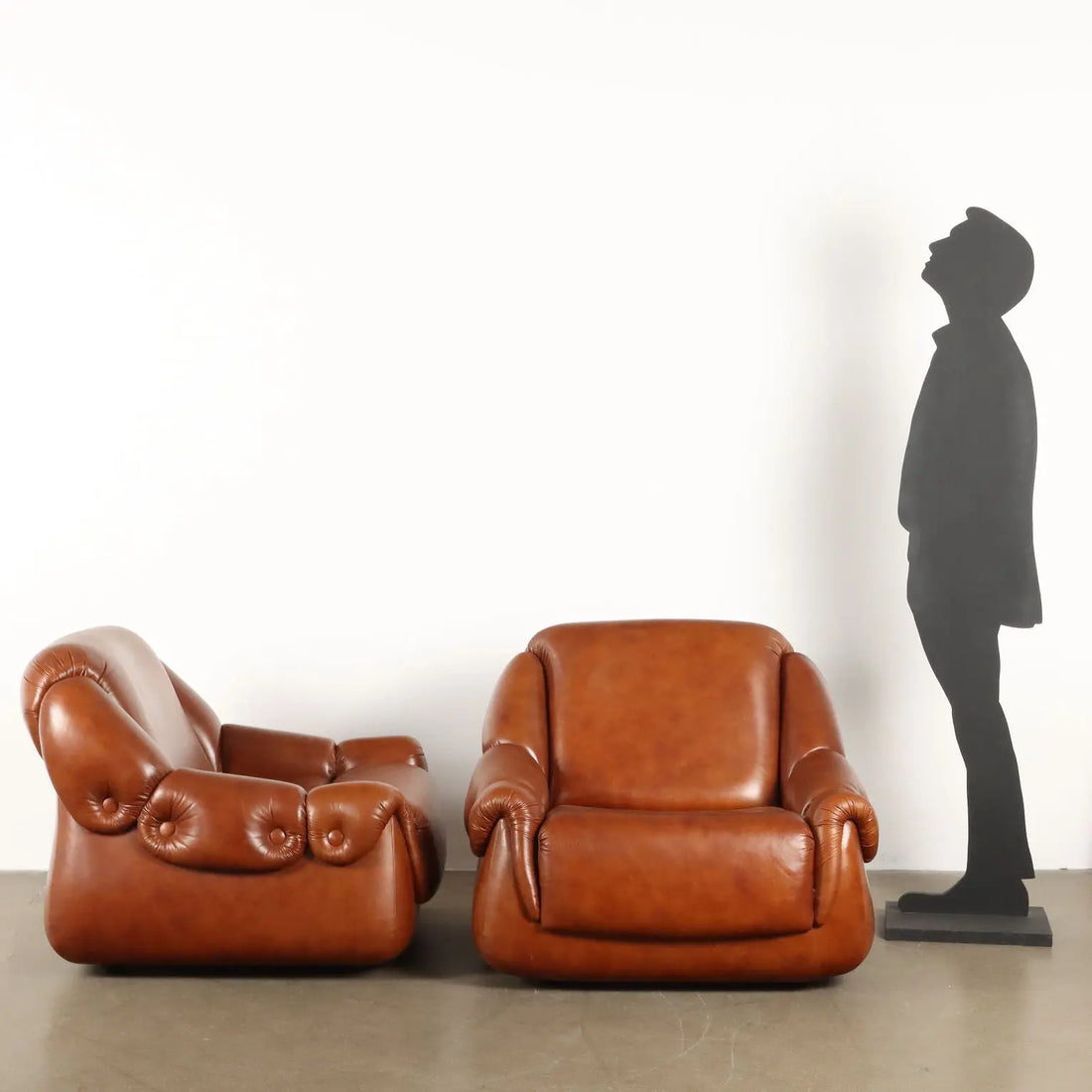 Vintage 1970s Armchairs Leatherette Foam Italy | Modernism | Armchairs
