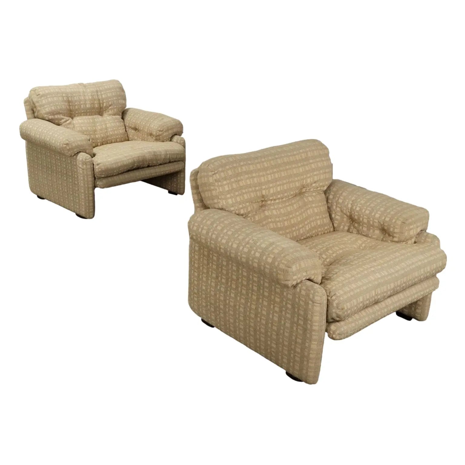 C&C Coronado Armchairs Design T. Scarpa Vintage Fabric 1960s-1970s | Modernism | Armchairs