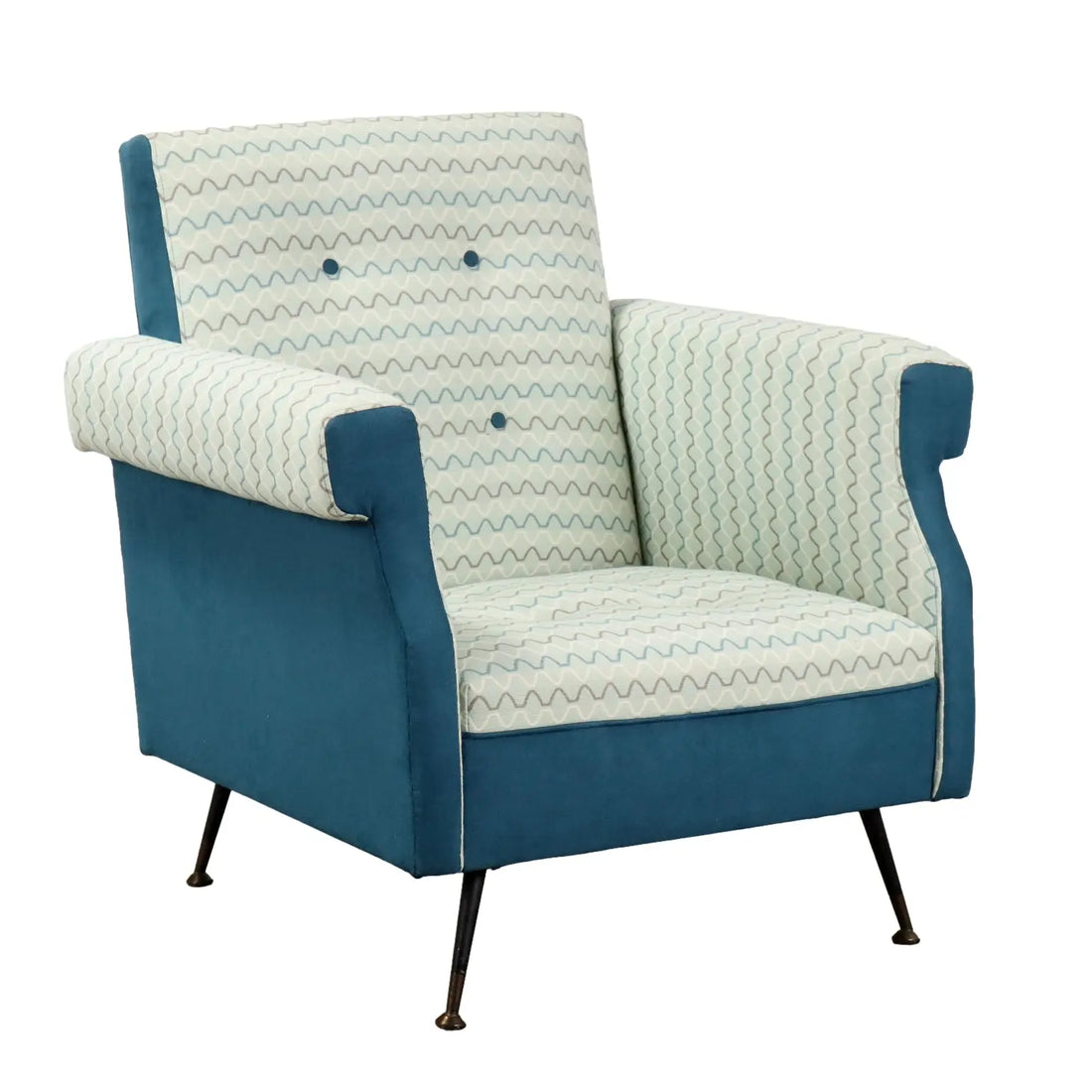 Vintage Armchair Prisma Collection Fabric Metal Italy 1950s-1960s | Modernism | Armchairs