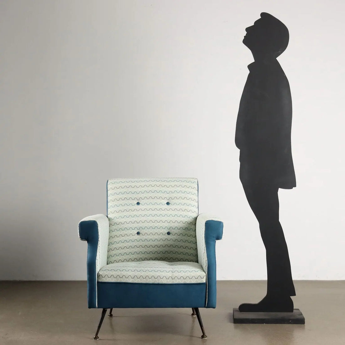 Vintage Armchair Prisma Collection Fabric Metal Italy 1950s-1960s | Modernism | Armchairs
