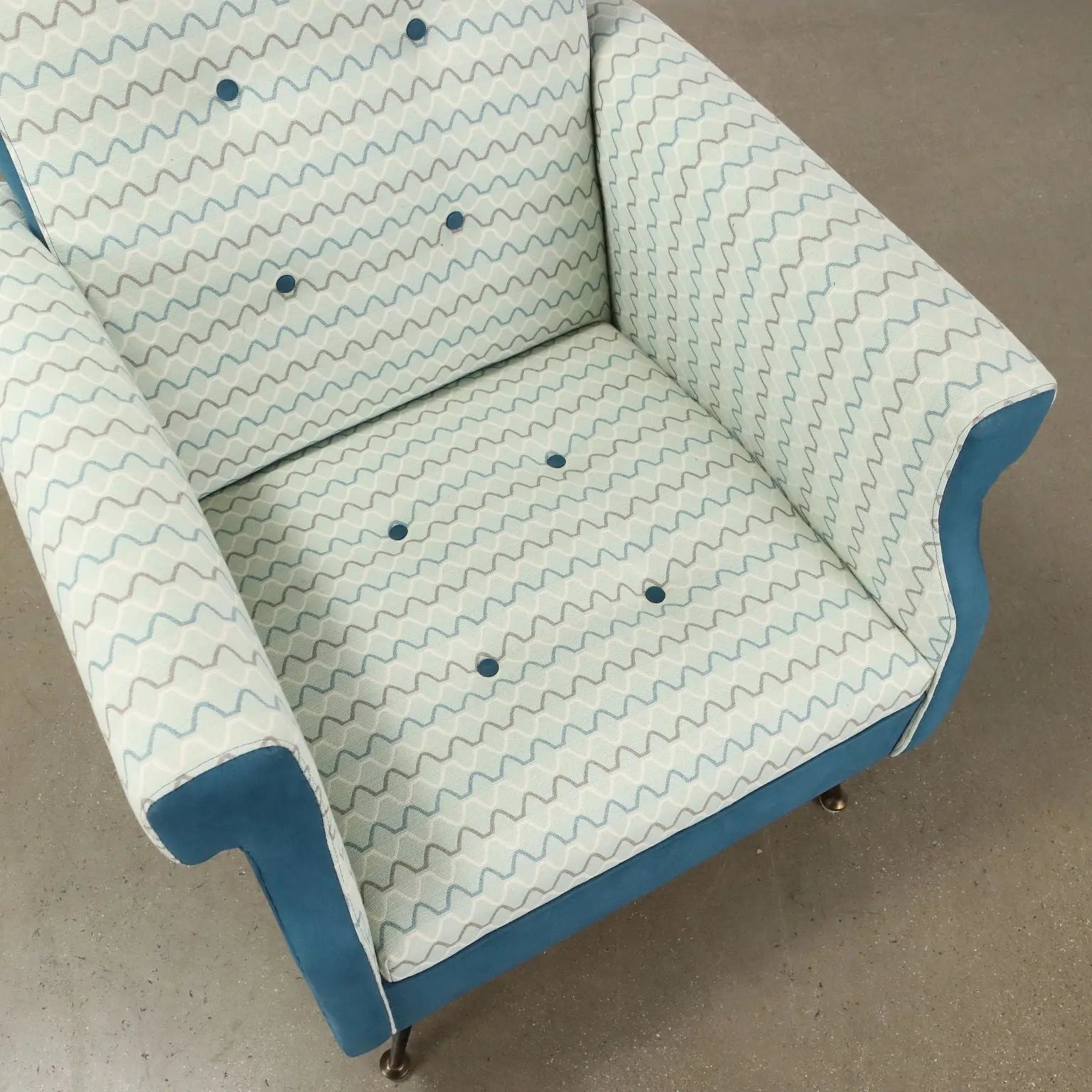Vintage Armchair Prisma Collection Fabric Metal Italy 1950s-1960s | Modernism | Armchairs