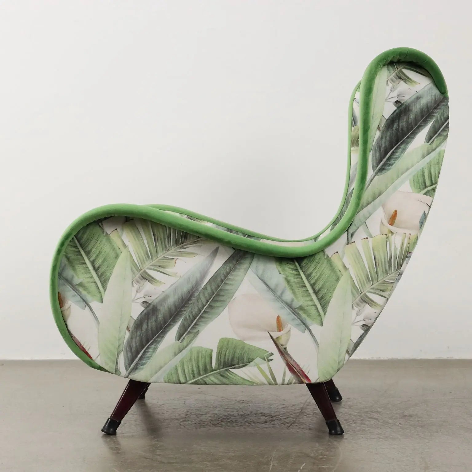Vintage Armchair Jungle Collection Velvet Italy 1950s-1960s | Modernism | Armchairs