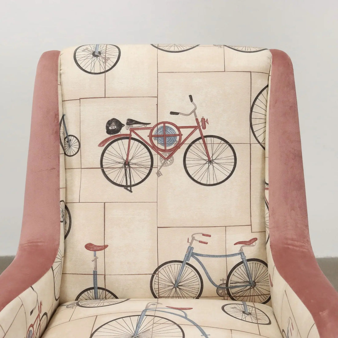 Vintage Armchair Fabric Metal Brass Italy 1950s-1960s | Modernism | Armchairs