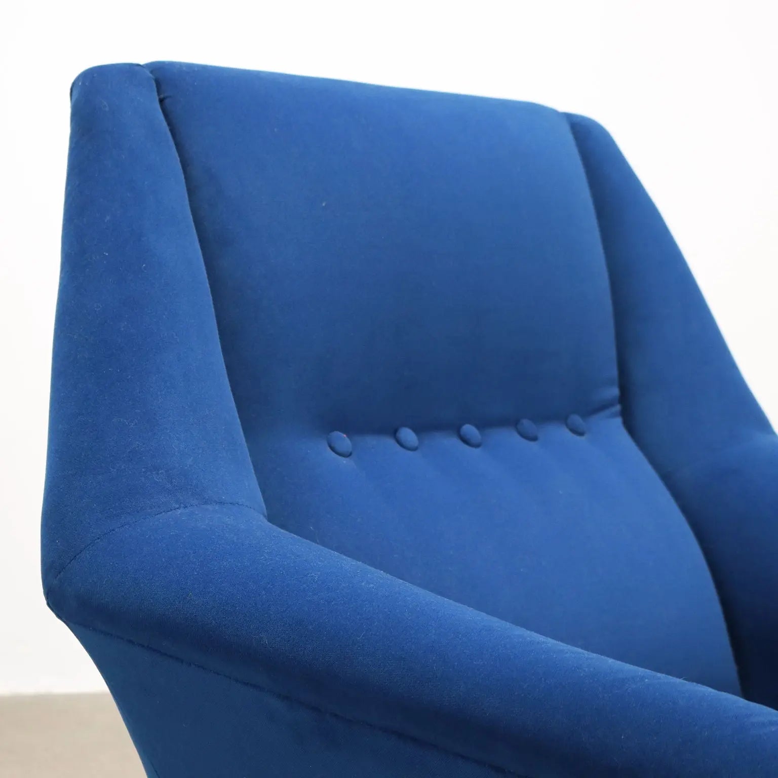 Vintage Armchair Fabric Metal Brass Italy 1950s-1960s | Modernism | Armchairs