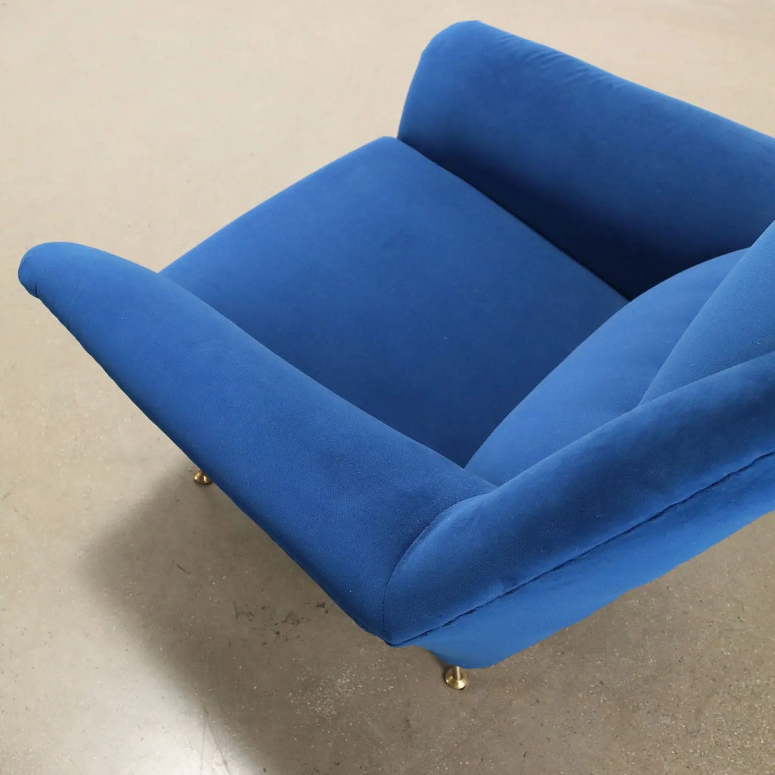 Vintage Armchair Fabric Metal Brass Italy 1950s-1960s | Modernism | Armchairs