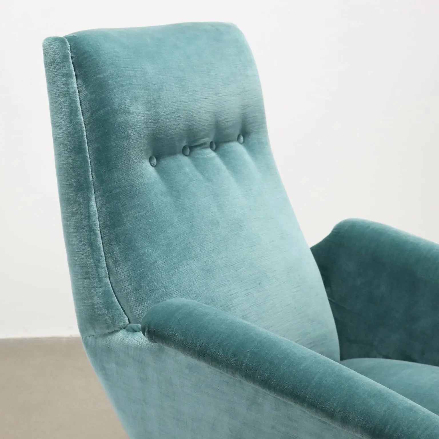 Vintage Armchair Velvet Brass Design Italy 1950s-1960s | Modernism | Armchairs